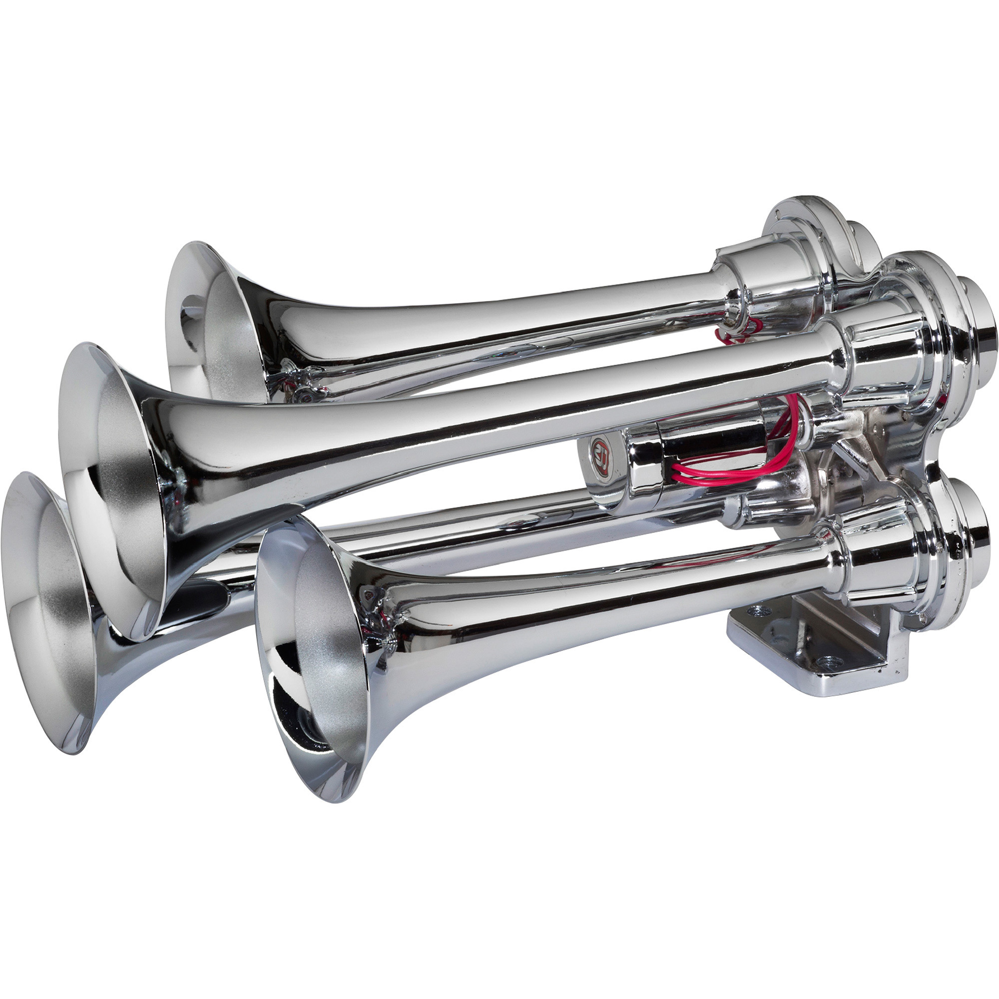 Roadmaster Little Giant Chrome Plated Train Air Horn for Trucks, 12V/24V